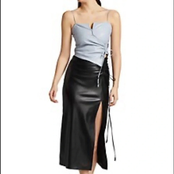 NANUSHKA NWT Cosimo Leather Corset Wrap Top Cami - Picture 14 of 14